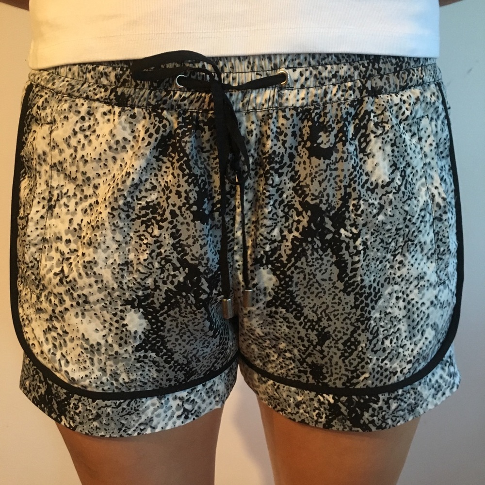 Silk snakeskin athlesiure shorts
